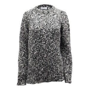 Sandro Men’s Chunky Black and White Weave Sweater